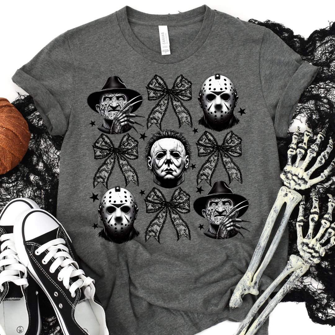 Adult Size Spooky Gang Coquette Bow T-Shirt