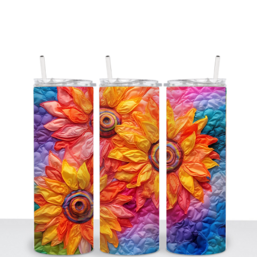 3D Quilt Sunflowers 20oz Tumbler