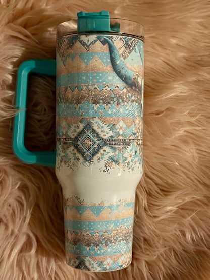 40oz Boho Bull Skull