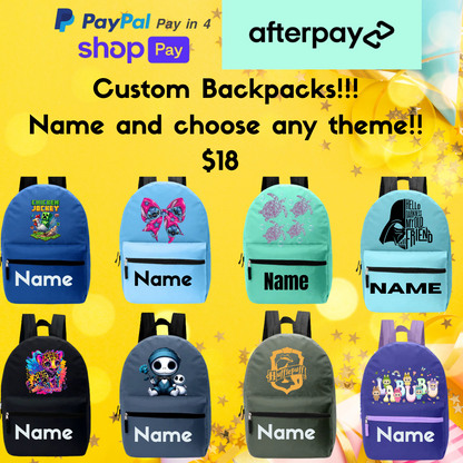 Custom Name Backpack