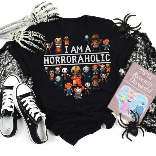 Adult Size I Am A Horroraholic T-Shirt