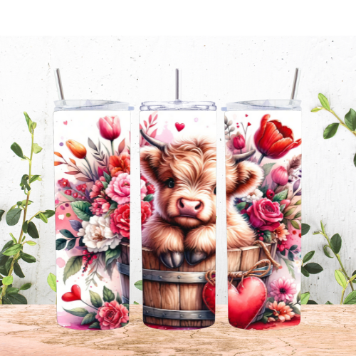 Valentine's Cow Tumbler